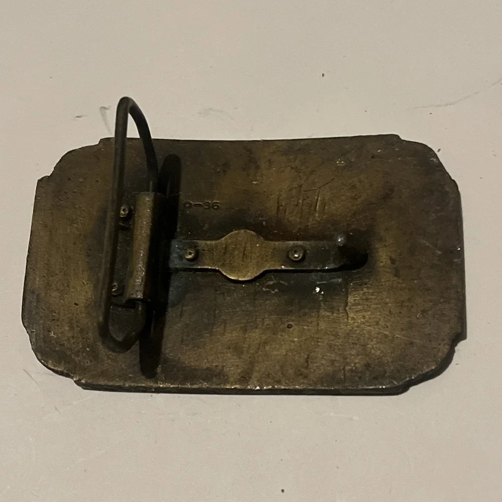 Vintage Dodge Brothers Inc Antique Car Brass Belt Buckle 1970s Detroit Mich G-36